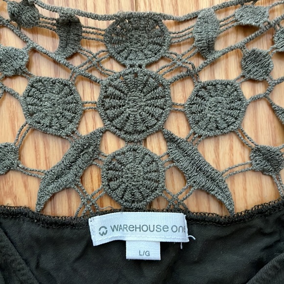 Crochet Olive Green Tank Top - Picture 5 of 5